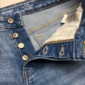 OLD NAVY BUTTONFLY HIGH-RISE OG STRAIGHT JEANS 6/28x27 LIKE NEW ⭐️